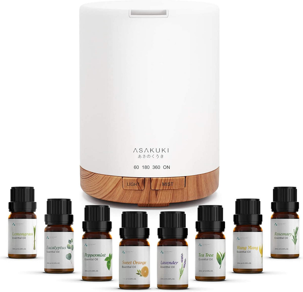 Amazon link to a diffuser and essential oil kit