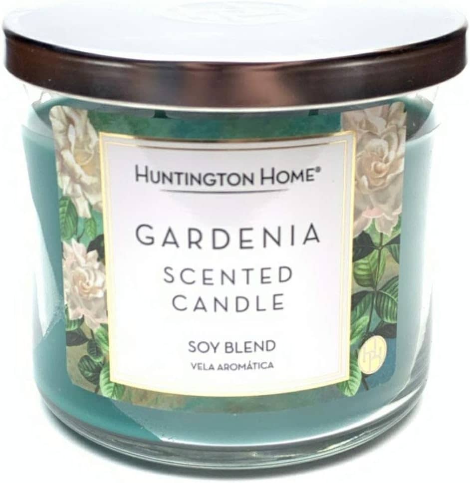 Amazon link to Gardenia scented candle made by Huntington Home